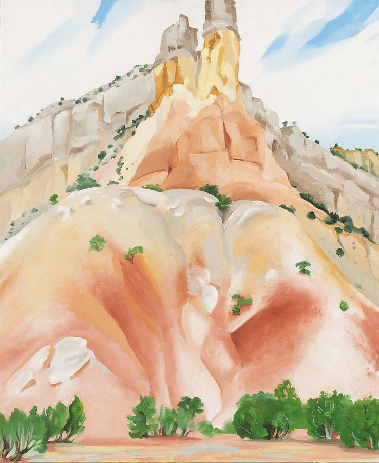 The Cliff Chimneys, Pedernal, New Mexico by Georgia OKeeffe Painting by Georgia OKeeffe