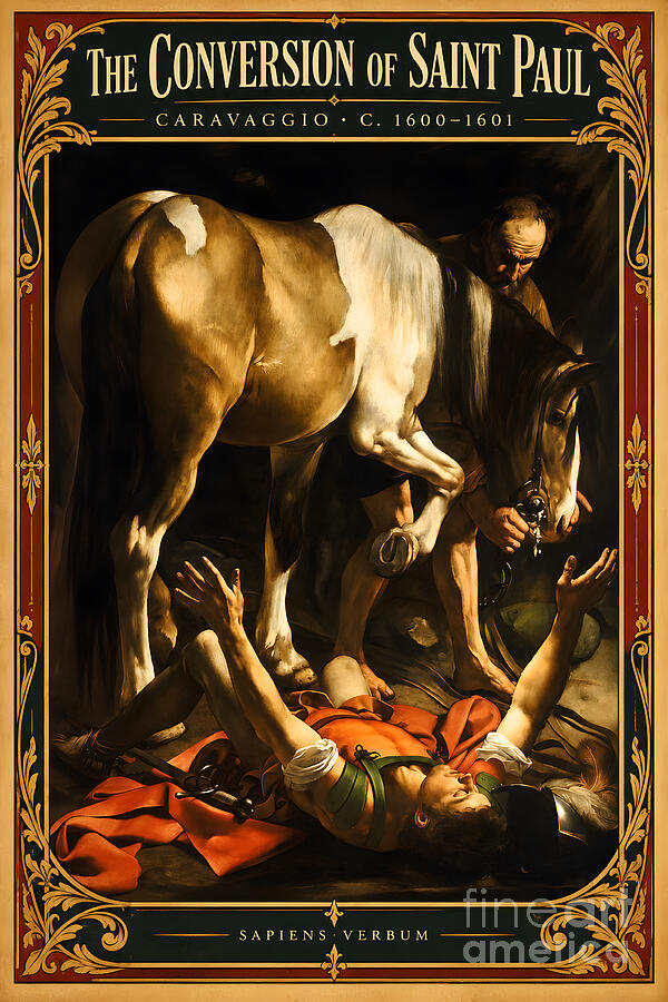 The Conversion of Saint Paul vintage art poster by Sapiens Verbum