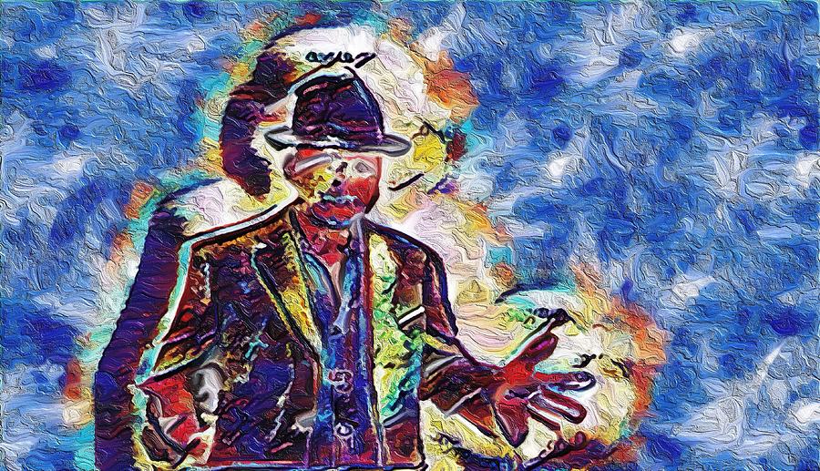 The Crooner at Large 3 Mixed Media by Bencasso B