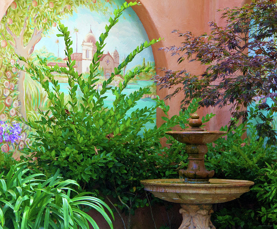 The Fountain Photograph by Barbara Siegel