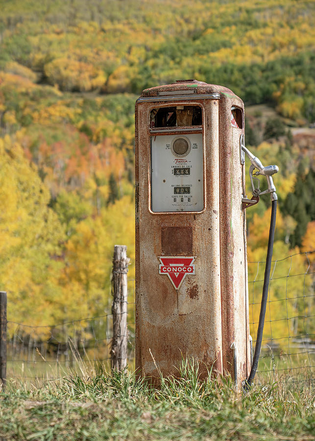 The gas pump.. Photograph by Chris Allmendinger