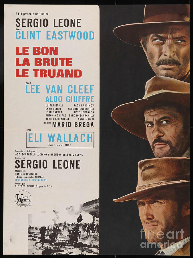 The Good The Bad and the Ugly - Re-release poster Digital Art by Antonios Valamontes