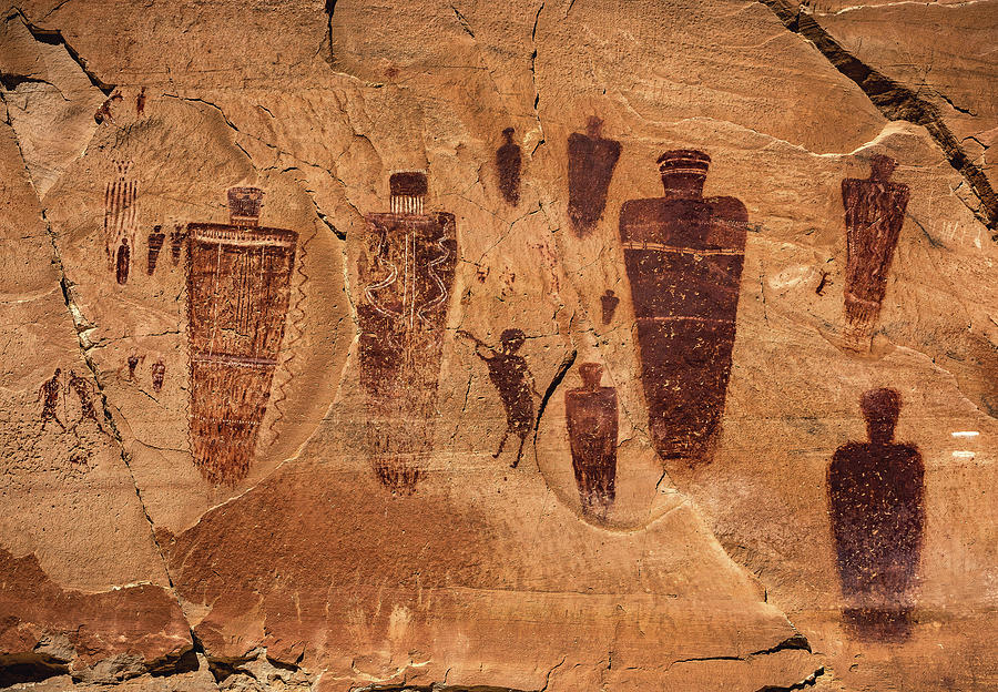 The Great Gallery - Kokopelli Flute Panel 2 Photograph by Abbie Warnock