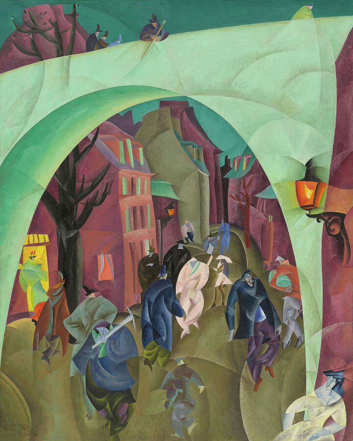 The Green Bridge II - Die Gruene Bruecke II by Lyonel Feininger Painting by Lyonel Feininger