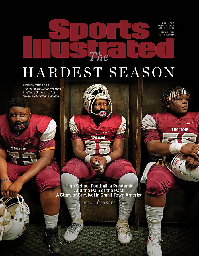 High School Football Team Locker Room Photograph - The Hardest Season by Sports Illustrated