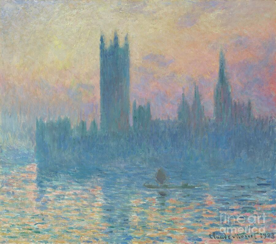 The Houses of Parliament, Sunset by Claude Monet, 1903, art print