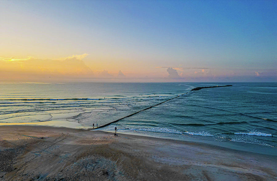 The Jetty Wall at sunrise Photograph by Oceanic SkyView