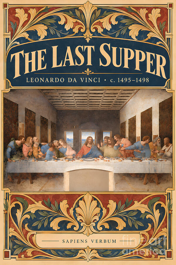 The Last Supper vintage art poster by Sapiens Verbum