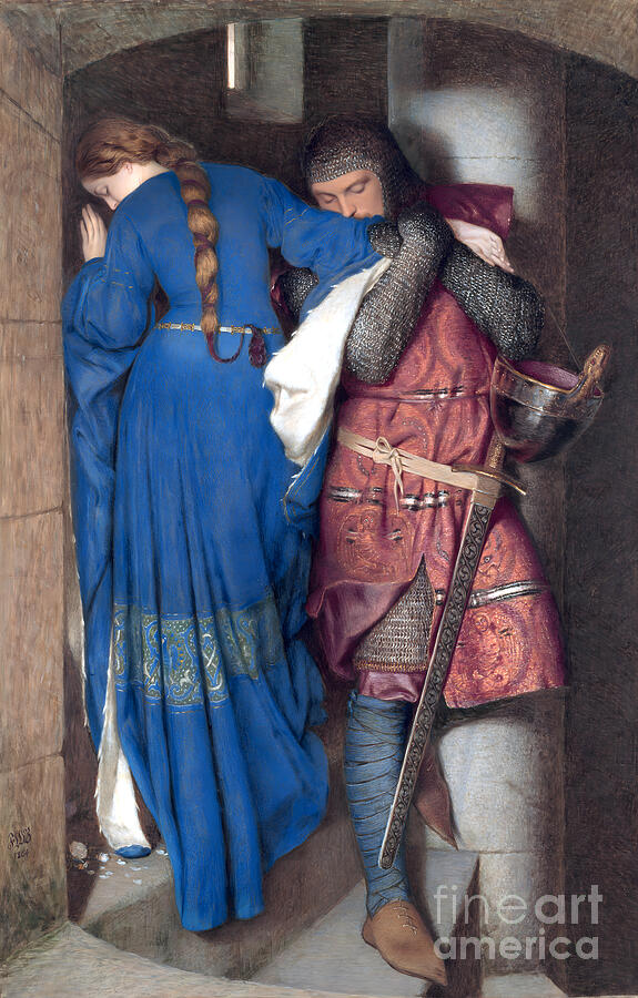 The Meeting on the Turret Stairs by Frederic William Burton, 1864, watercolour and gouache, National Gallery of Ireland, Dublin