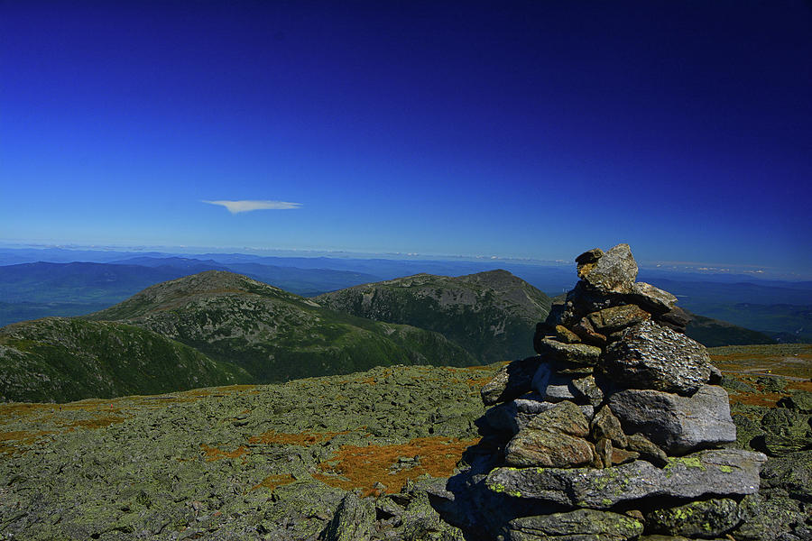 The Northern Presidential Range from the Summit of Mount Washington Dark Blue Sky 2 Photograph by Raymond Salani III