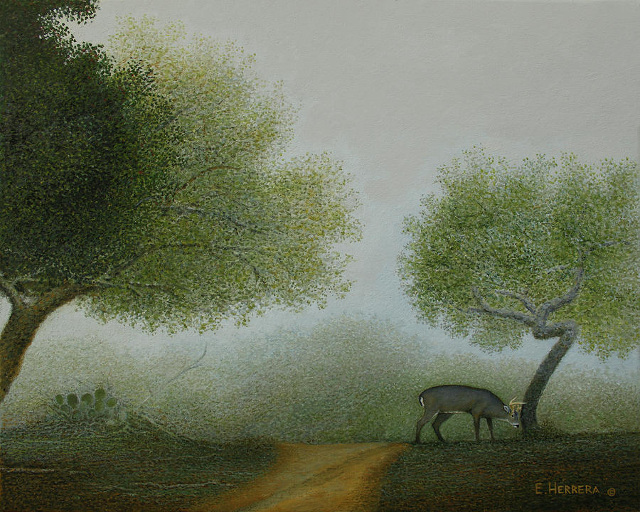 The Rub Painting by Eleazar Herrera