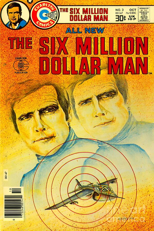 The Six Million Dollar Man - Oct 1976 #3 Mixed Media by Antonios Valamontes