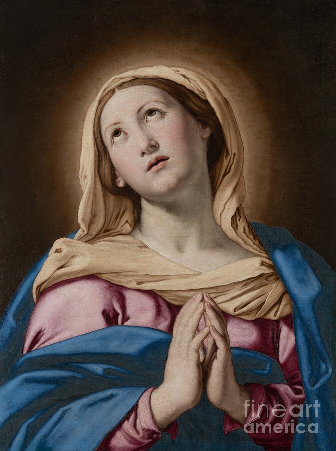 The Virgin in Prayer, Sassoferrato, 17th century - religious art print