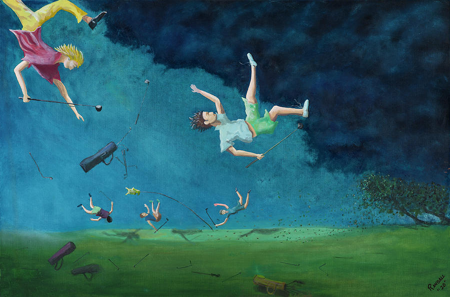 The Wind is Your Friend @ Golf God National Painting by Randall Coleman