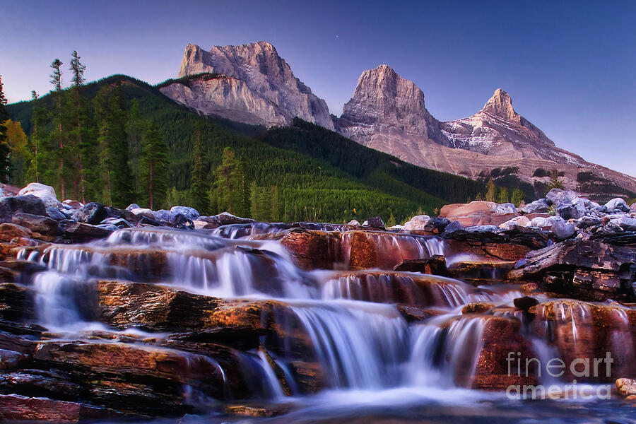 Three Sisters and creek Photograph by Thomas Nay