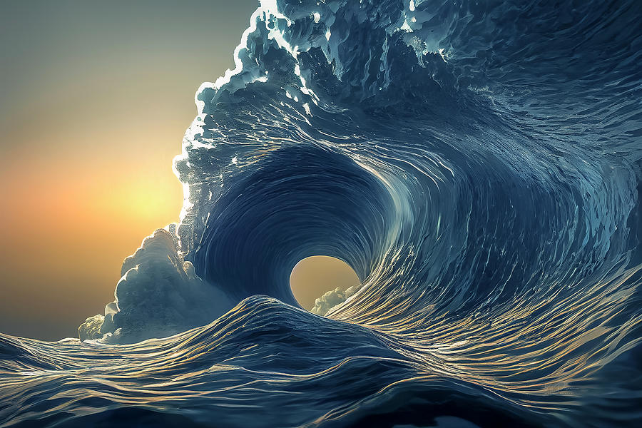 Tidal Wave in Blue by Bill Posner