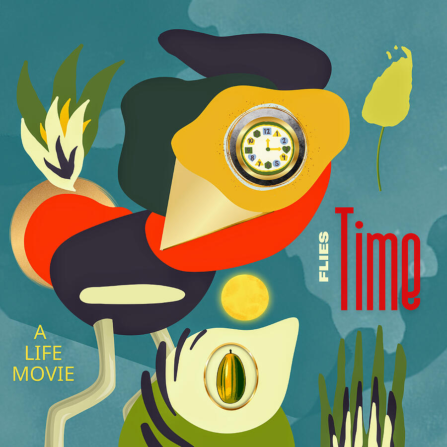 Time Flies  A Life Movie Mixed Media by Canessa Thomas