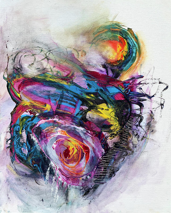 Tiny Shoes In Rubble Painting by Rodney Frederickson