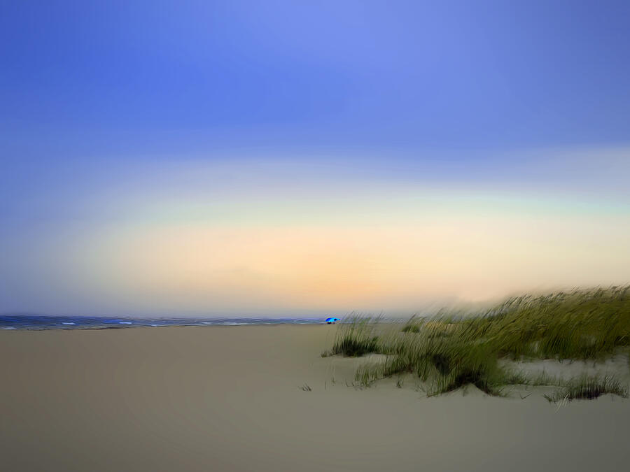 Serene Coastal Dusk Scene Digital Art - To Linger by Gina Harrison