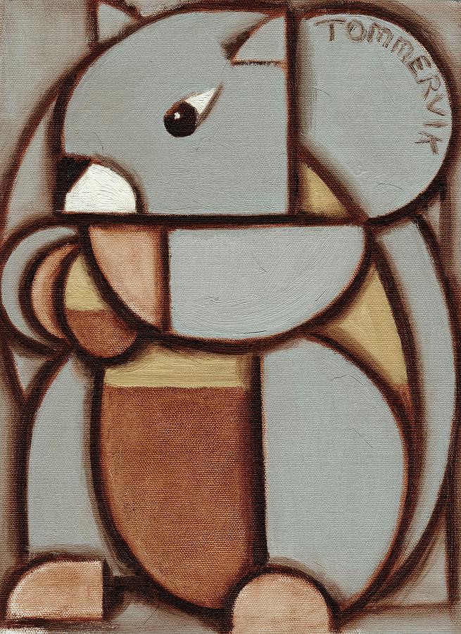 Squirrel Eating Nut Art Print Painting by Tommervik