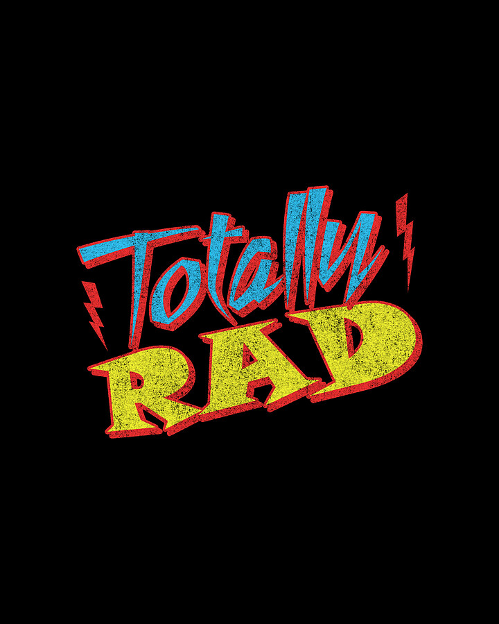 Totally Rad Retro 1980s Eighties Costume Digital Art by Flippin Sweet Gear