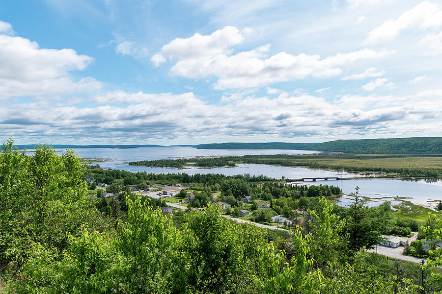 Town of Gambo, Newfoundland from Joeys Lookout Photograph by John Twynam