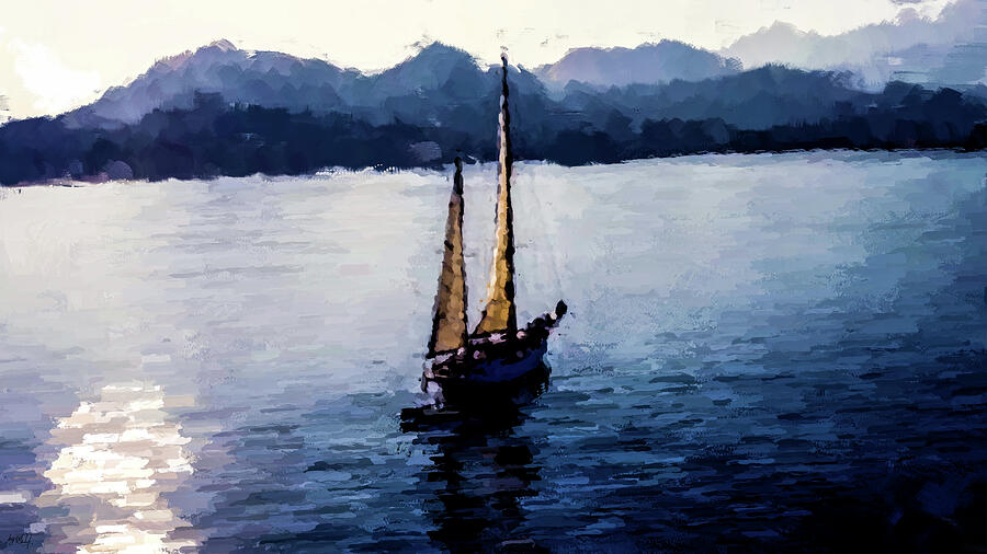 Tranquil Sailing Digital Art by Gradify Creations