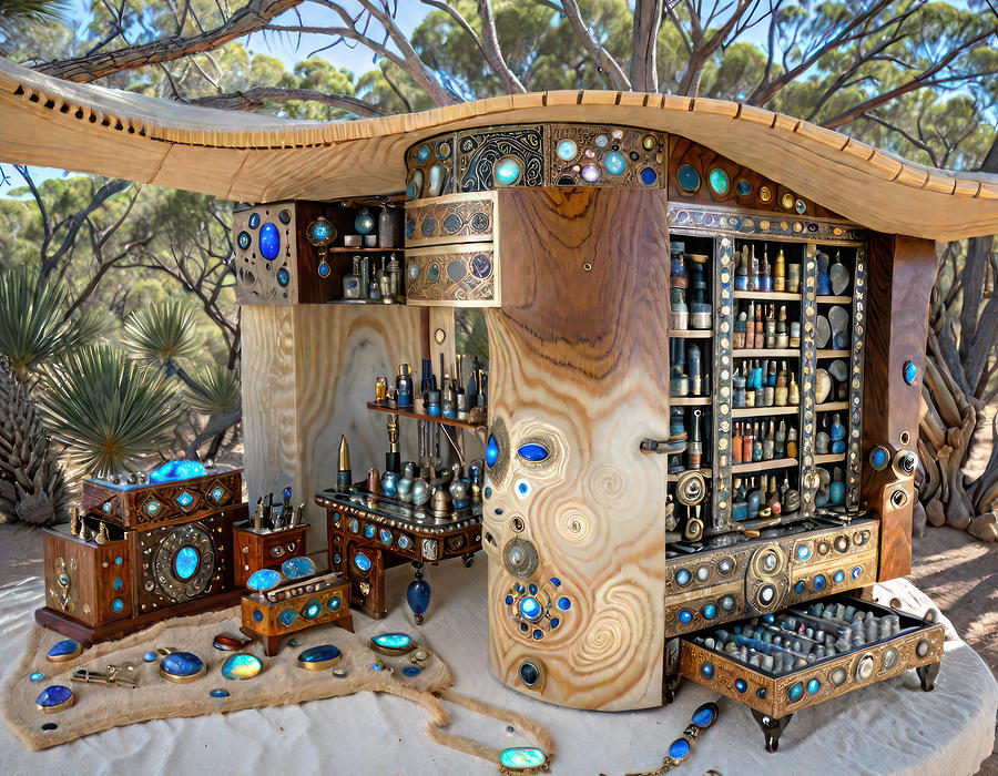 Traveling Potion Show Digital Art by Eris And AI