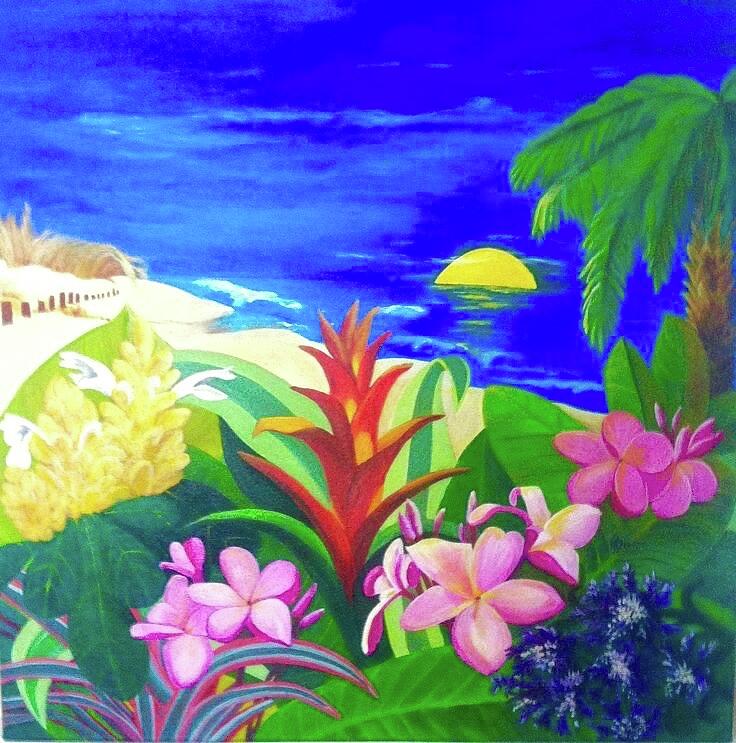 Tropical Paradise Painting by Art From the Heart