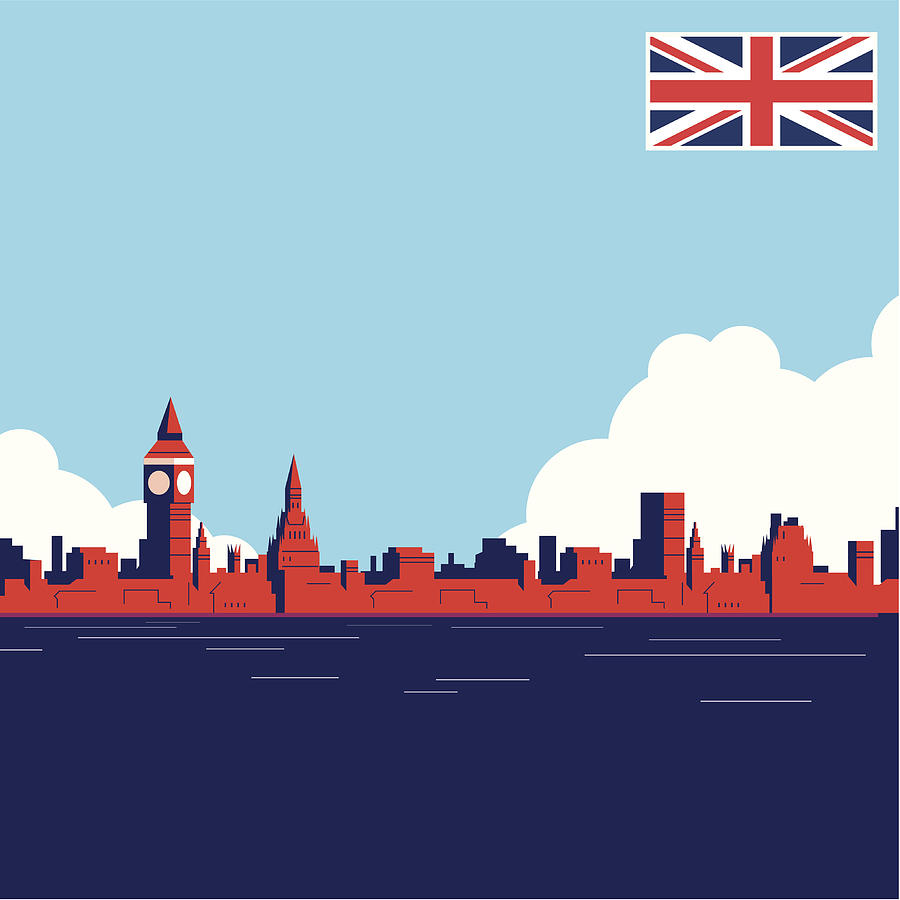 UK Landmark THAMES Drawing by RUSSELLTATEdotCOM
