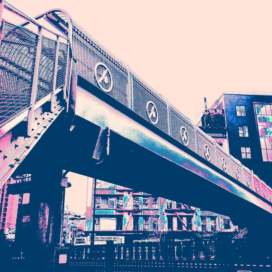 Urban Overpass in Vibrant Tones Photograph - Ultraviolet Overpass by Onedayoneimage Photography