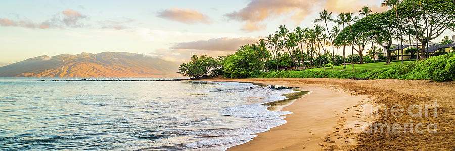 Ulua Beach in Maui Hawaii Panorama Photo Photograph by Paul Velgos