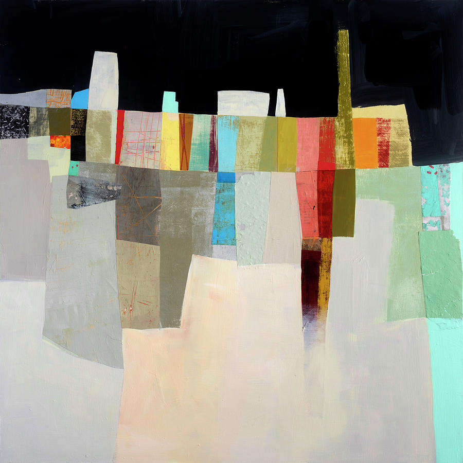 Colorful Abstract Landscape Painting - Unveiling #1 by Jane Davies