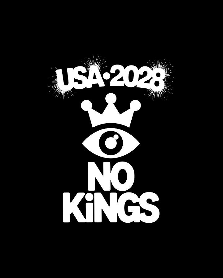 USA 2028 No Kings Emblem Digital Art by Joanna Redesiuk - Metal Posters