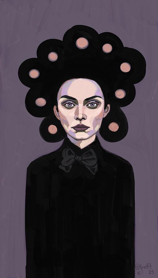 Elegant Woman with Unique Hairdo Painting - Vendome Vallis Lunae by Sonja Kraft