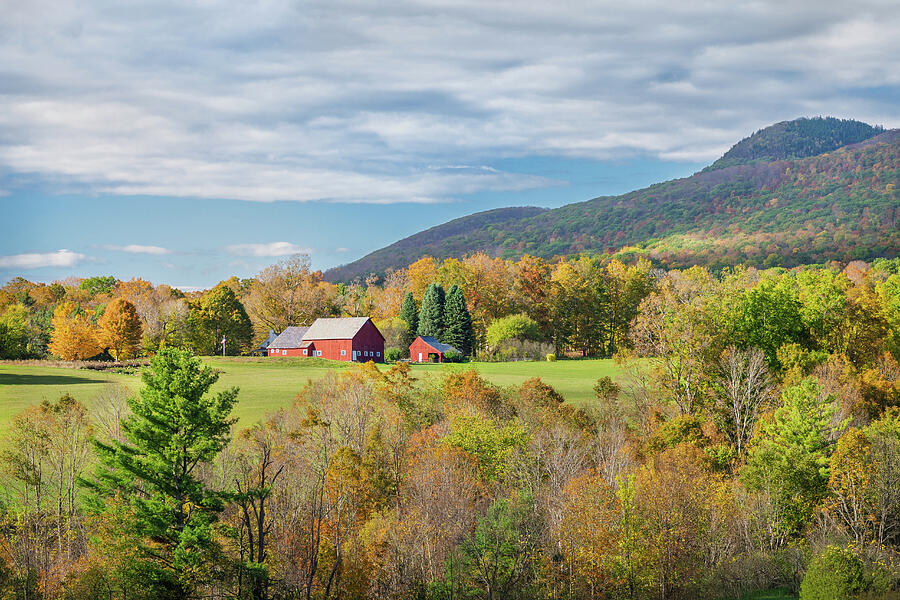 Vermont Countryside in Autumn Photograph - Vermont Farm by Dave King