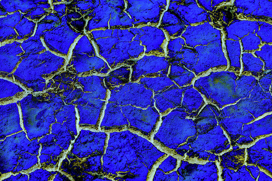 Vibrant Cracked Earth Texture Photograph - Vibrant Cracked Dried Mud Texture by Bruce Block