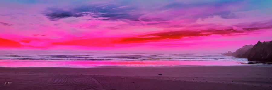 Vibrant Ocean Sunset Photograph - Vibrant Ocean Sunset by Bruce Block