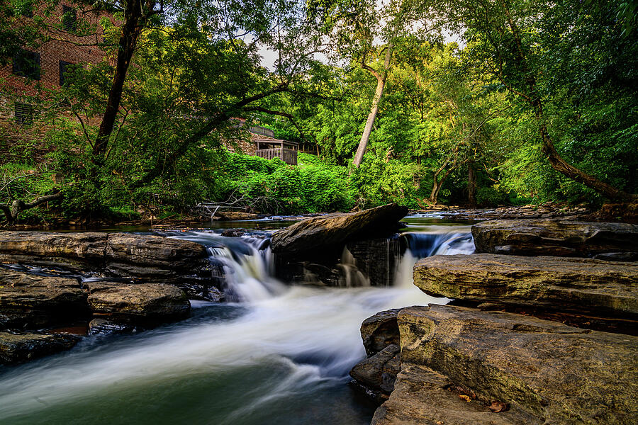 Vickery Creek at Old Mill Park, Roswell GA Photograph by Anthony Hightower