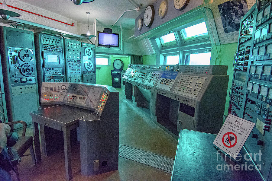 Rocket Launch Control Computer Vintage Rocket Launch Control Console with Silver Microphone at Cape ...