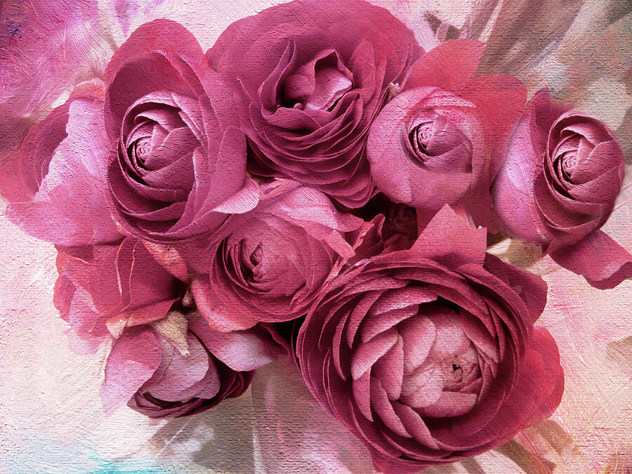 Vibrant Red Roses Bouquet Photograph - Vintage Spring by Jessica Jenney