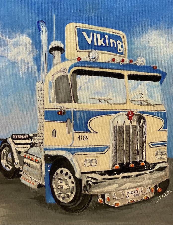 Vintage Viking Painting by Juliette Becker