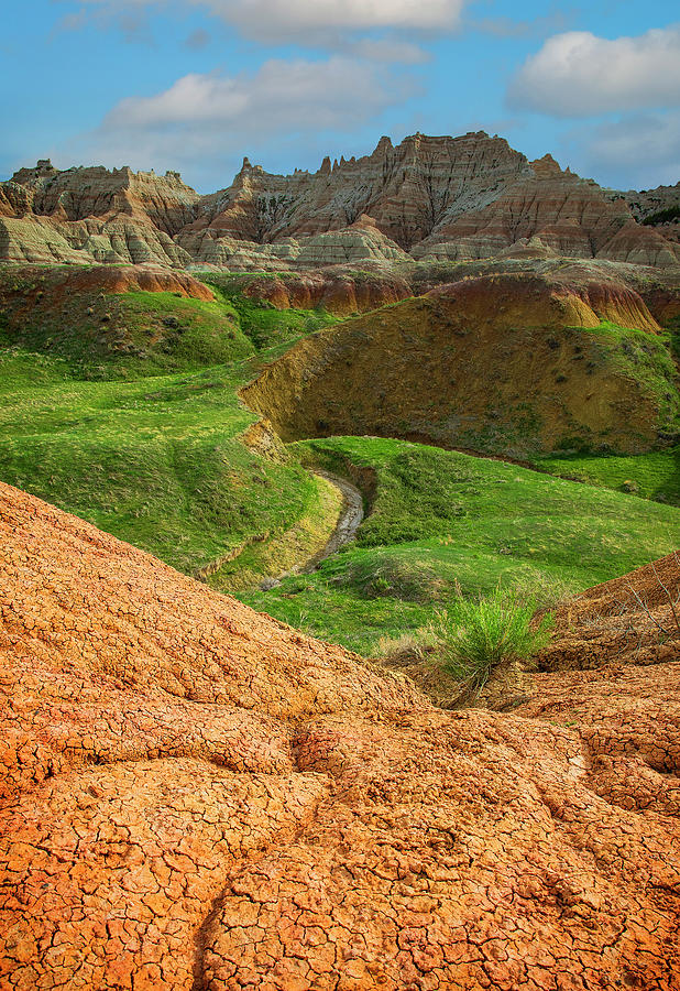 Vivid Badlands Landscape In Spring Photograph by Dan Sproul