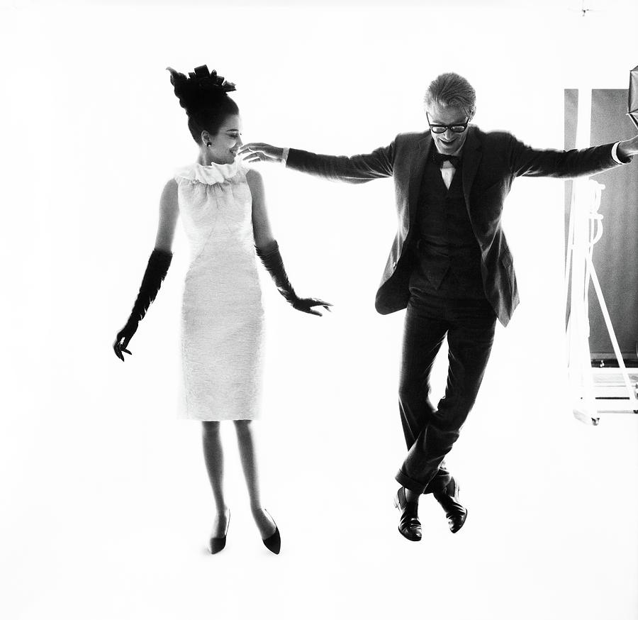 Fashion Dance with Iconic Duo Photograph - Actor Peter OToole Dancing With A Model by Bert Stern