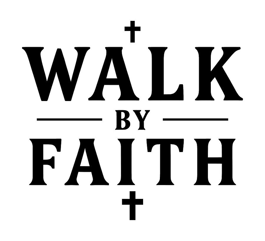 Walk by Faith Crosses Design Digital Art by Reeves Abram - Pastor Reeves Studio - Metal Posters