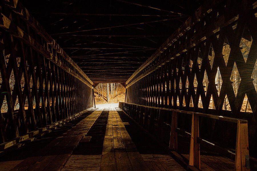 Walking Through Stone Mountain Parks Covered Bridge Photograph by Anthony Hightower