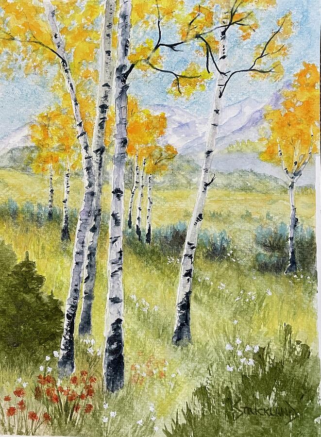 Warm Fall Day Painting by Judy Strickland