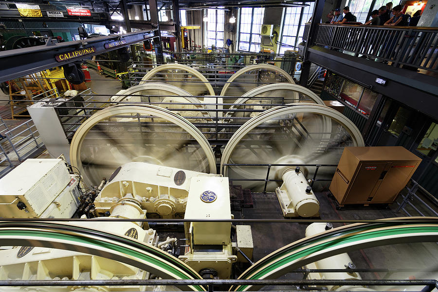Watching the Wheels -- Cable Car Museum in San Francisco, California Photograph by Darin Volpe