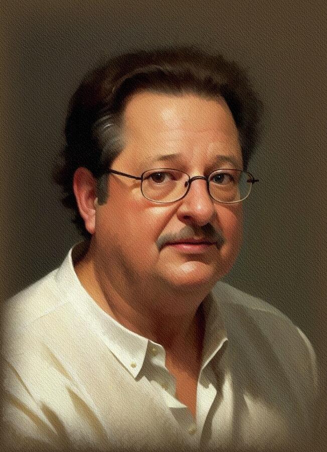 Jon Springfield Wayne Knight, Actor Painting by John Springfield - Metal Posters