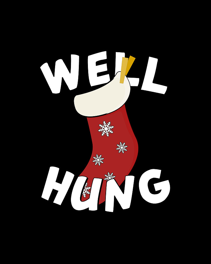 Well Hung Christmas Stocking Funny Digital Art by Flippin Sweet Gear
